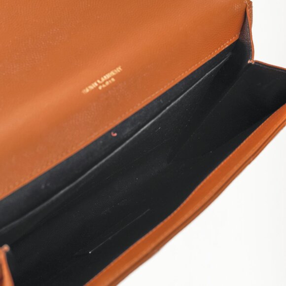 Saint Laurent Dark Natural Grain de Poudre Chevron Matelasse YSL Cassandre Flap - Picture 11 of 13